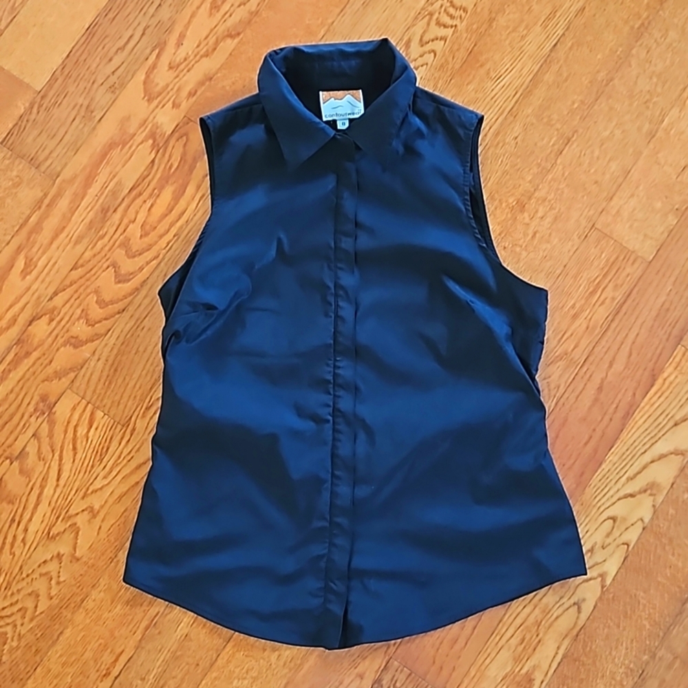 Travel vest.  Contourwear.  Black.  Size 8.